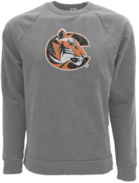 Blue84 Tiger Logo Tri-blend Distressed Crew